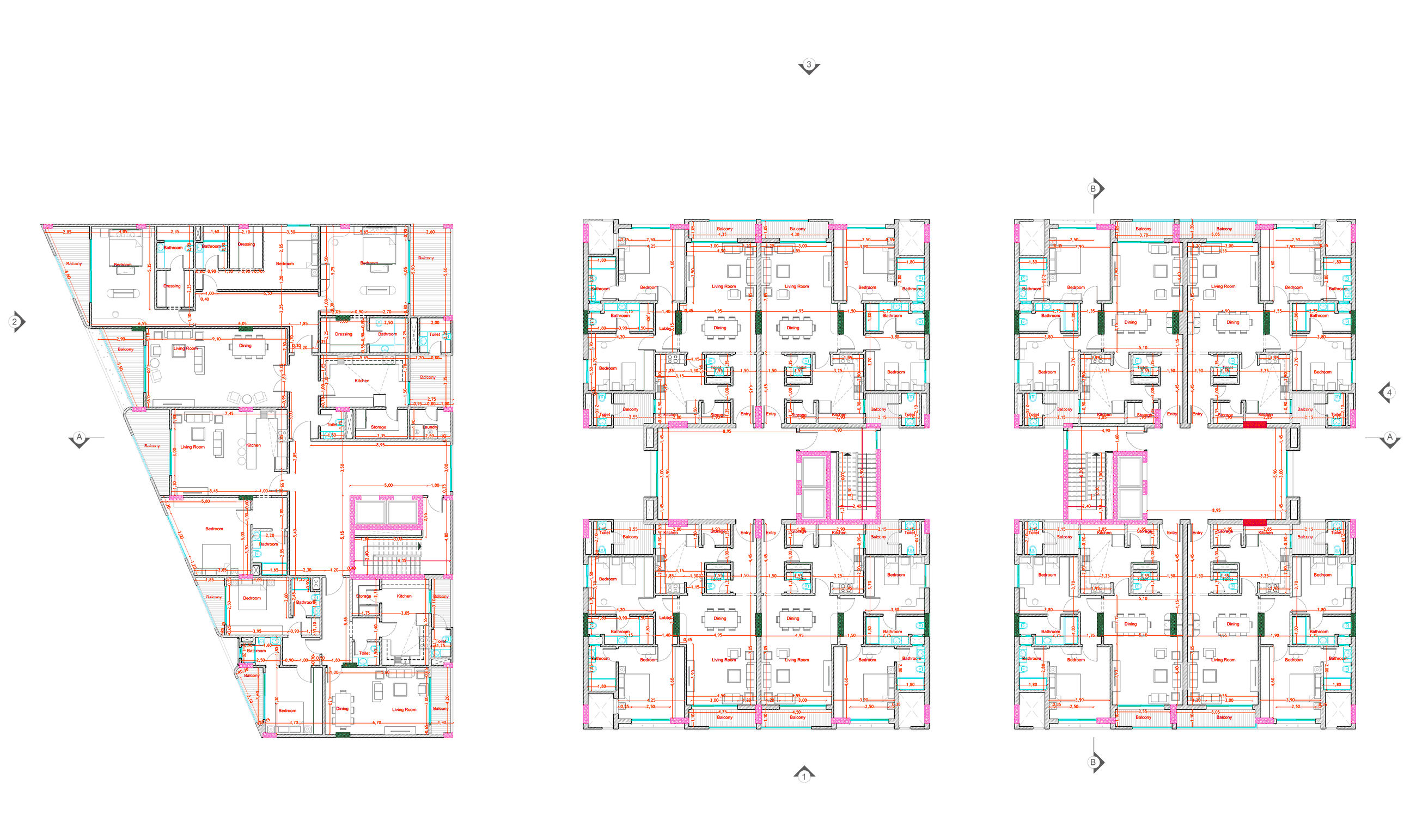 Typical floor, 2nd to 8th