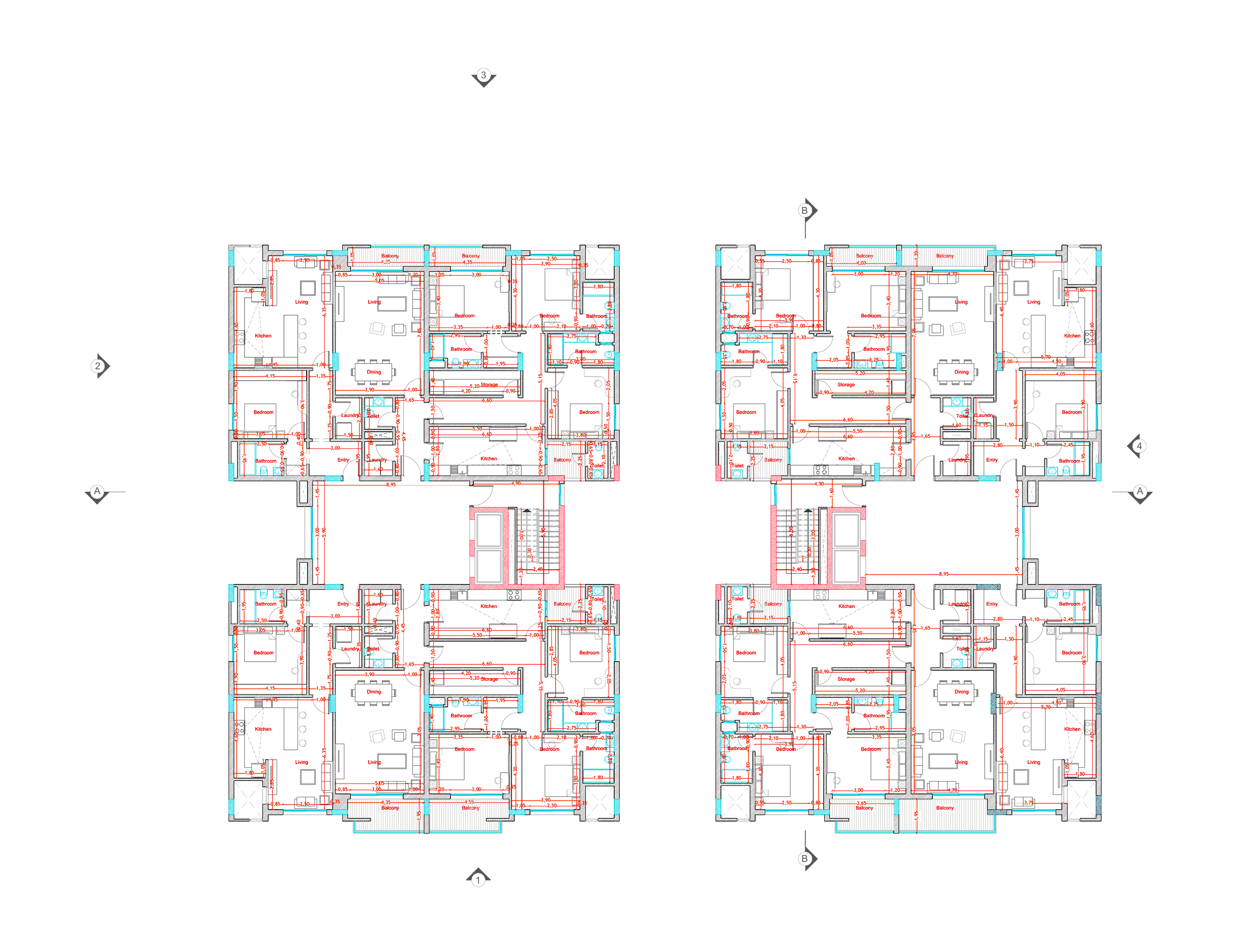 Typical floor, 9th to 10th