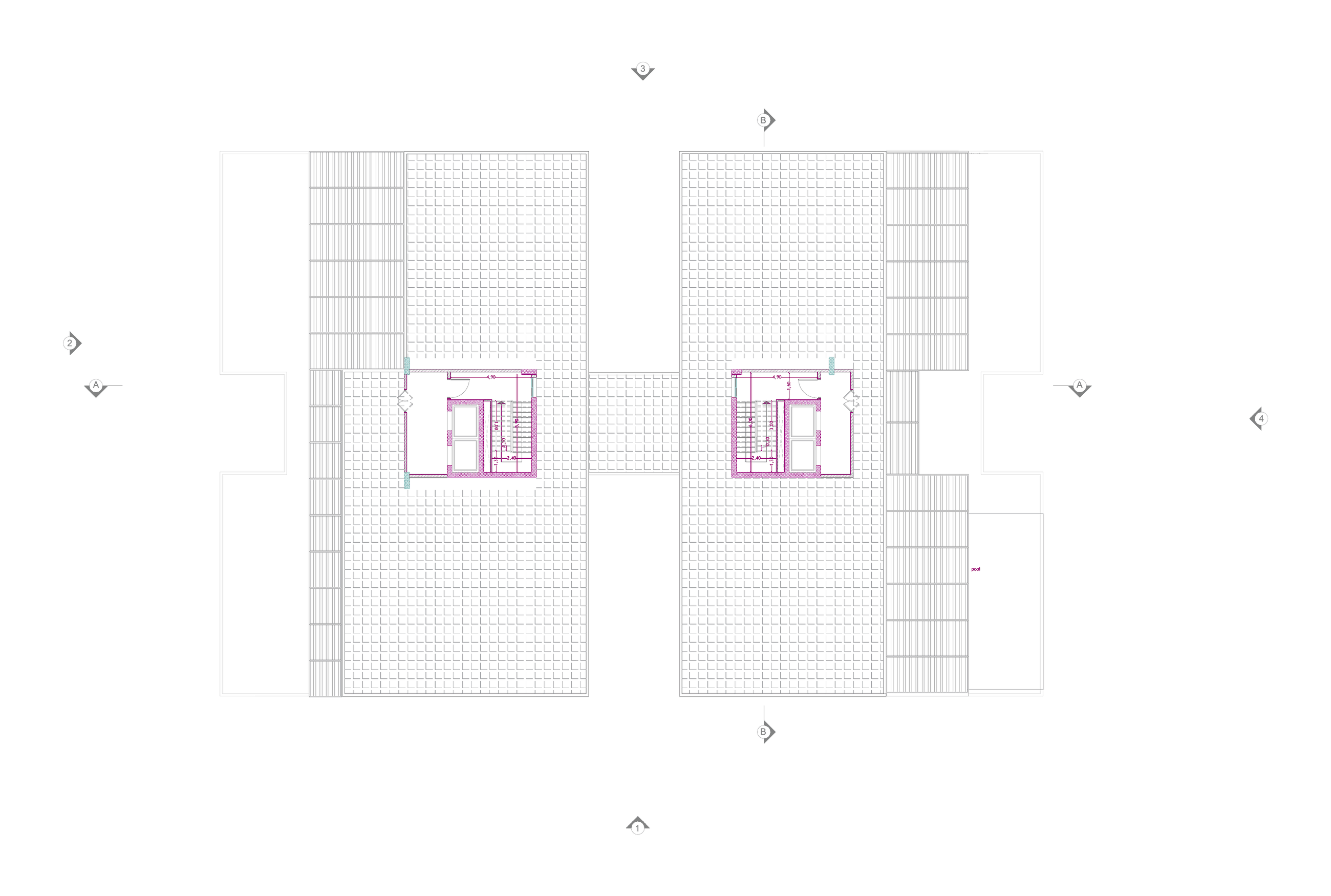 Roof floor, Blocks A and B