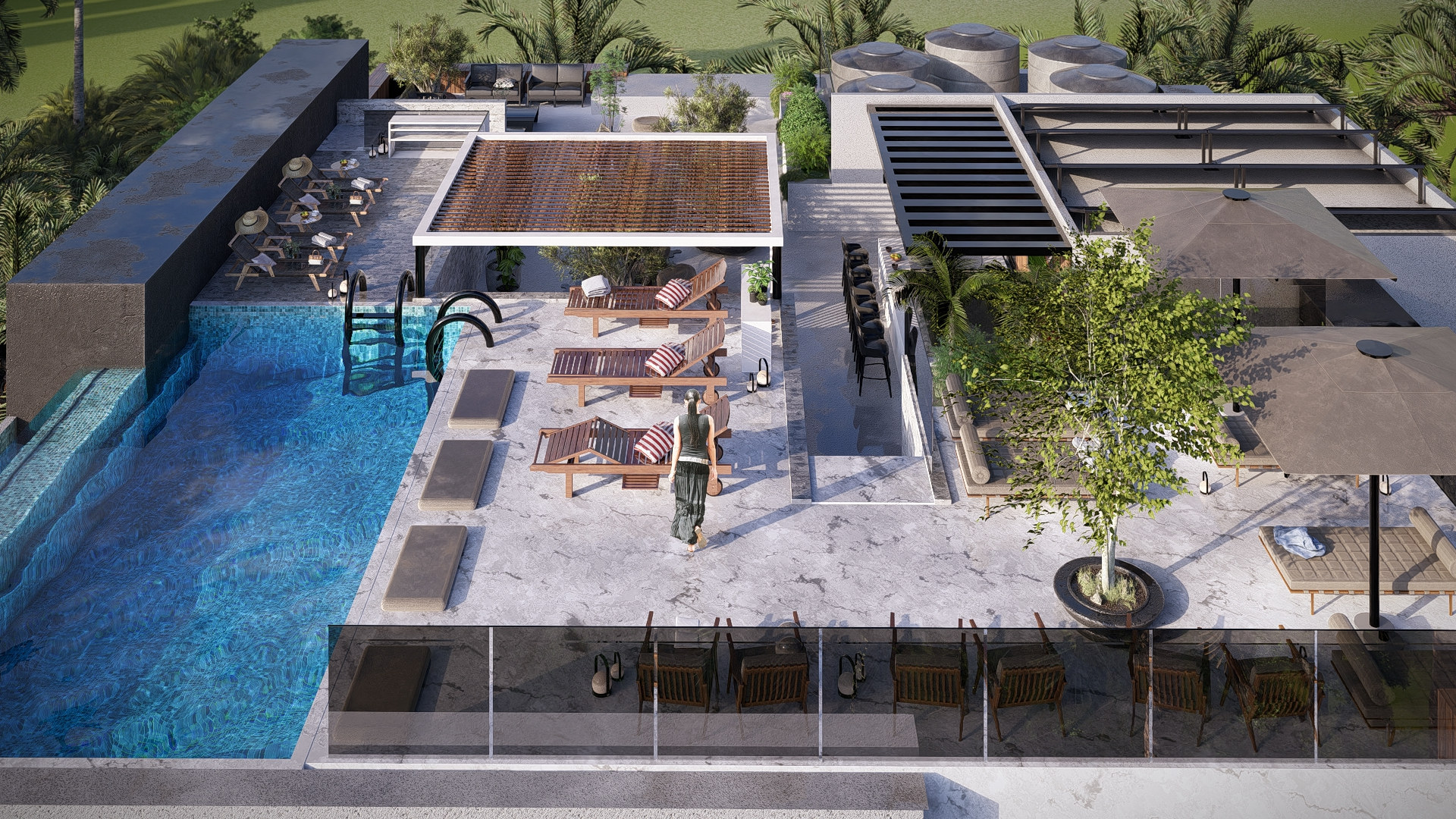 Rooftop pool