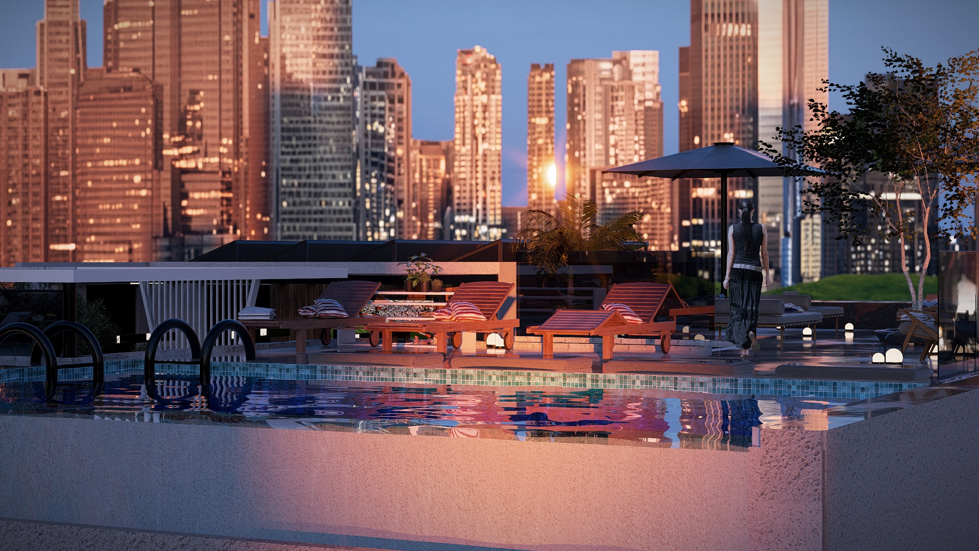 Rooftop pool