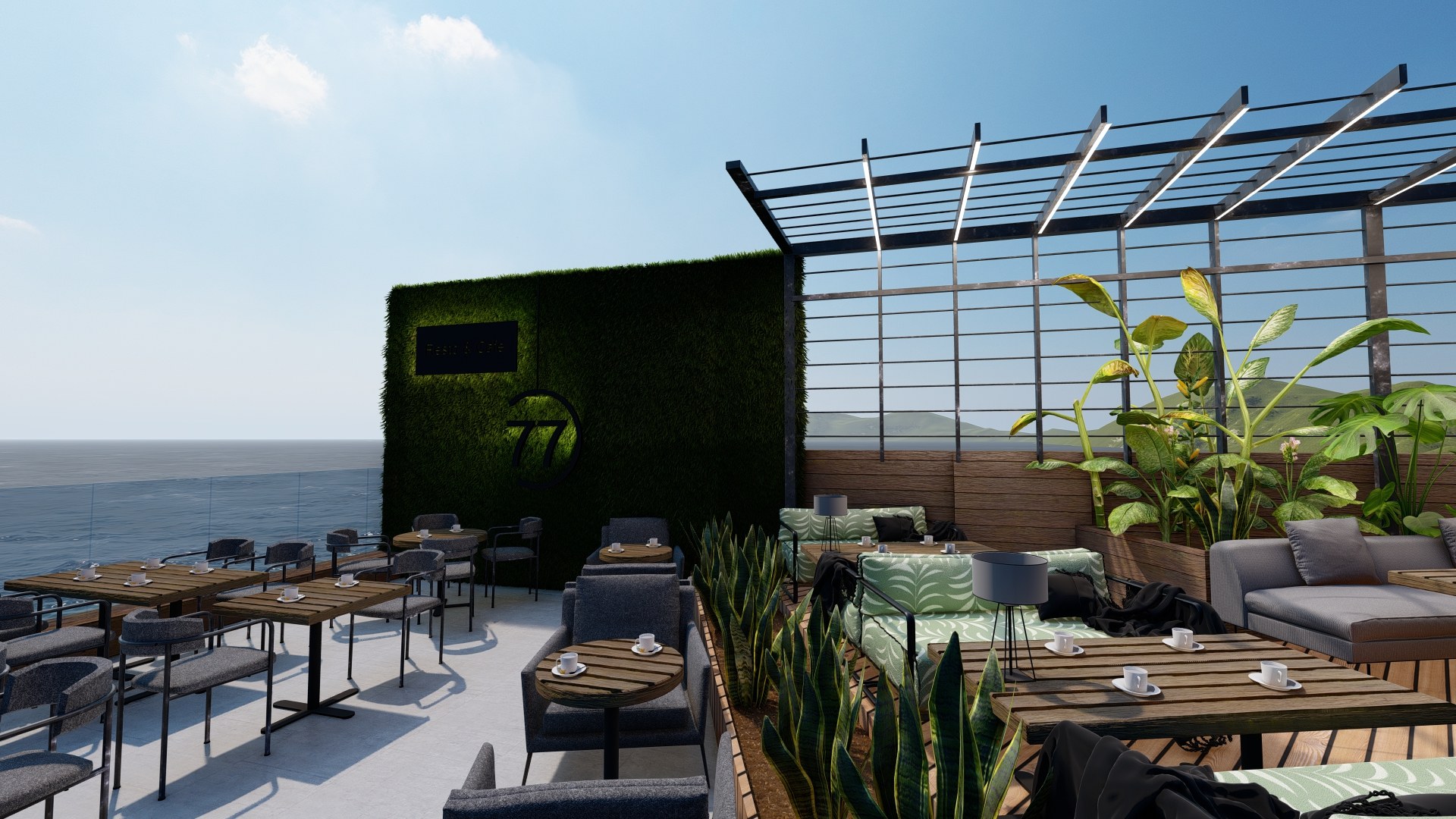 Lounge and pergola