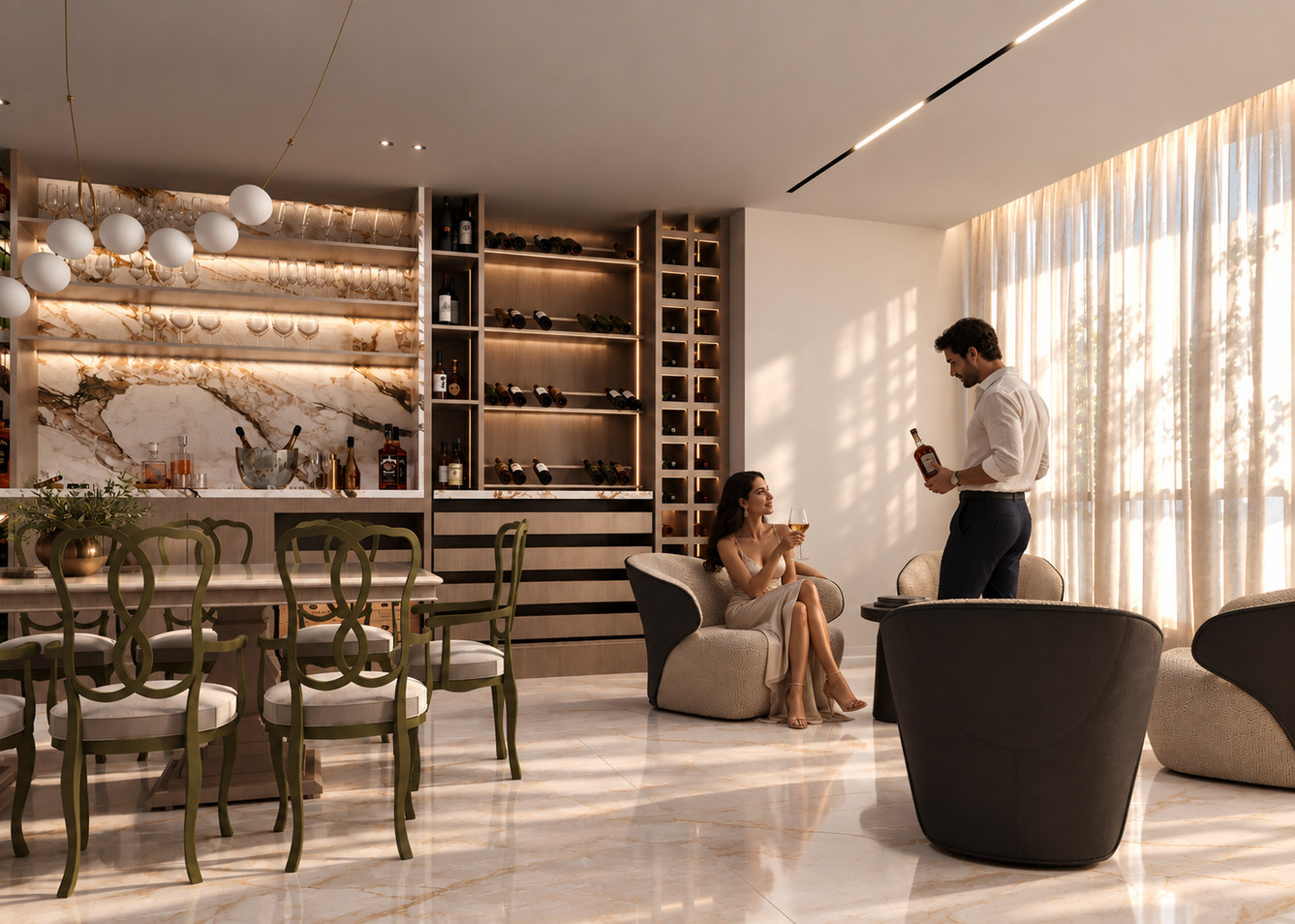 Living and dining