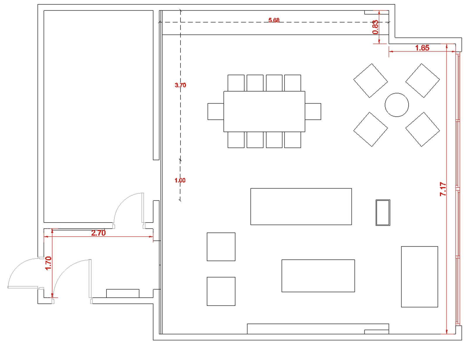 Furnished floor plan