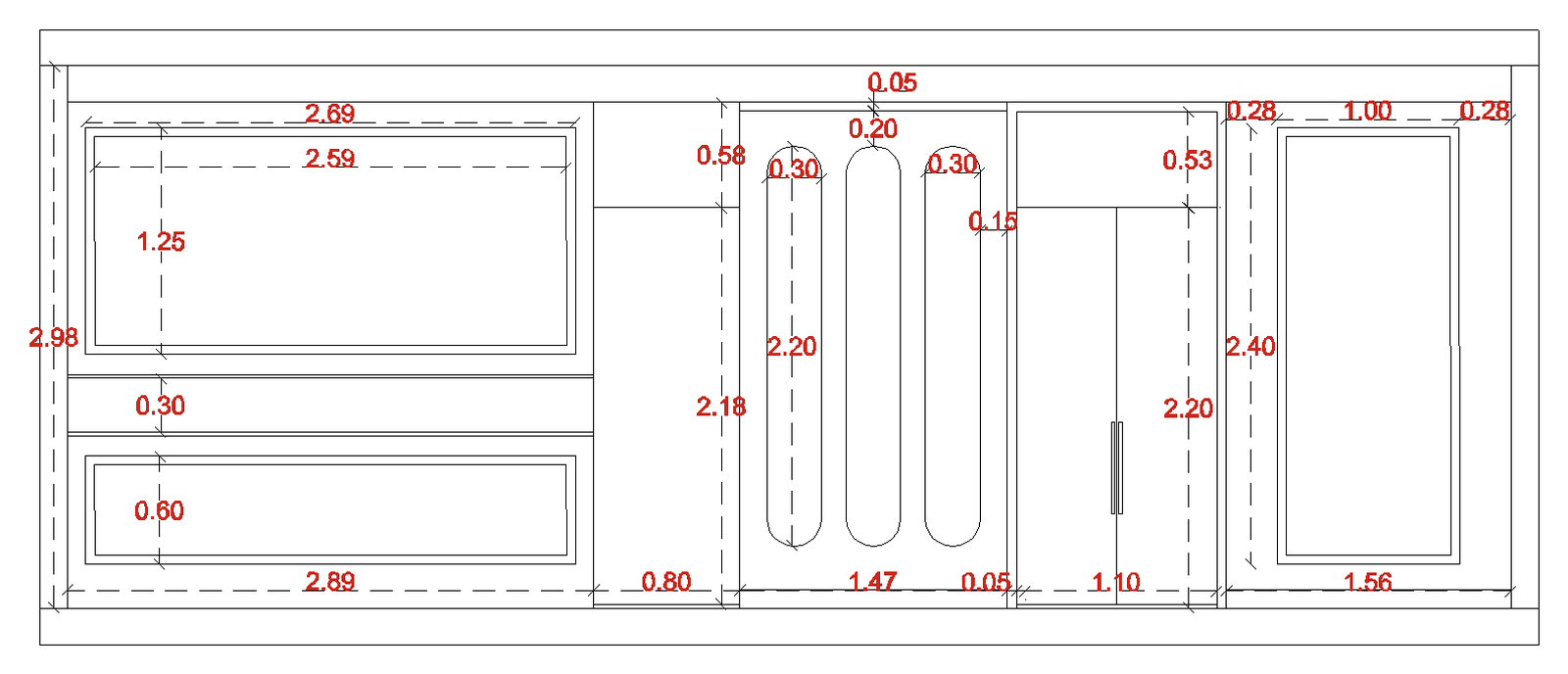 Wall unit elevation