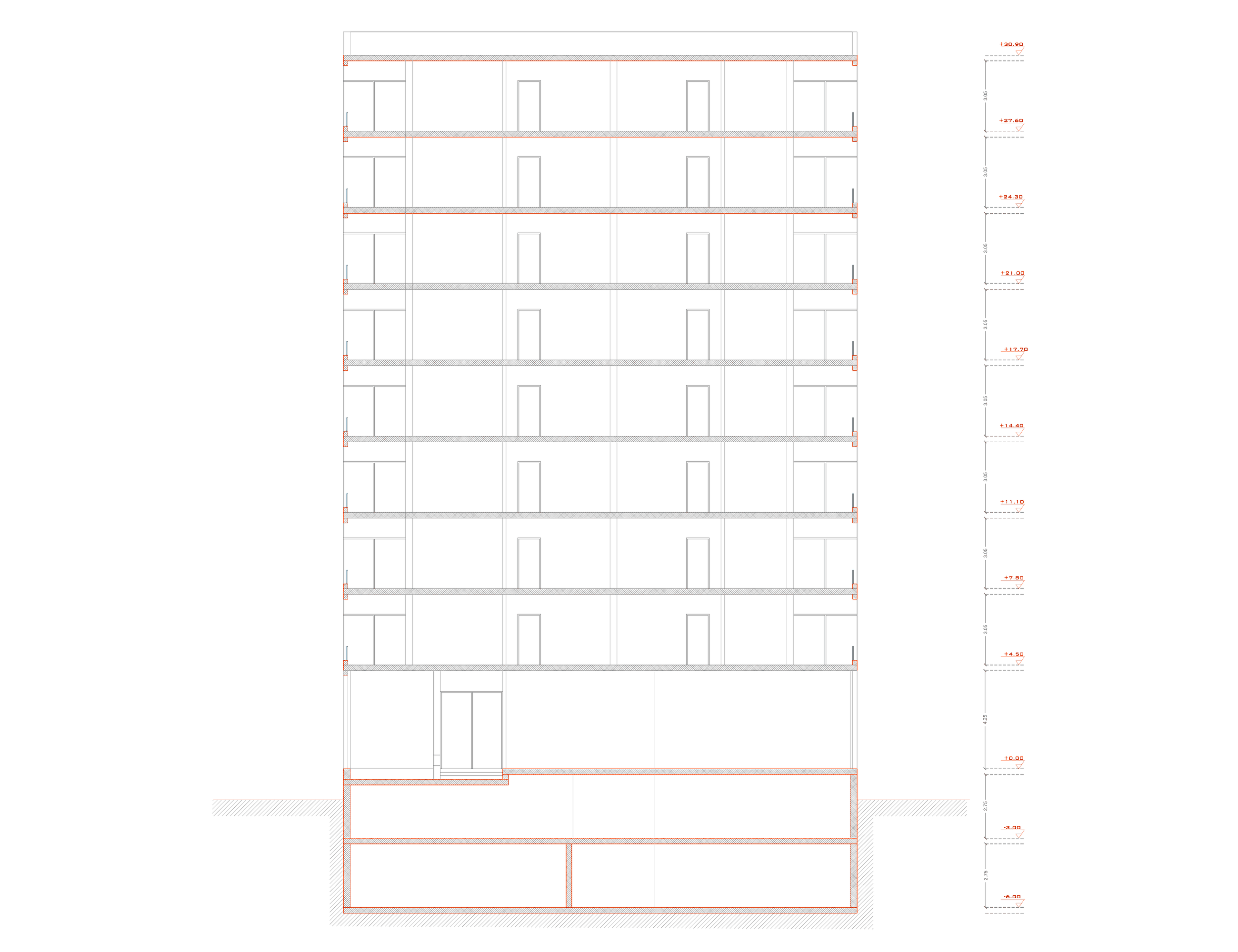 Section B–B
