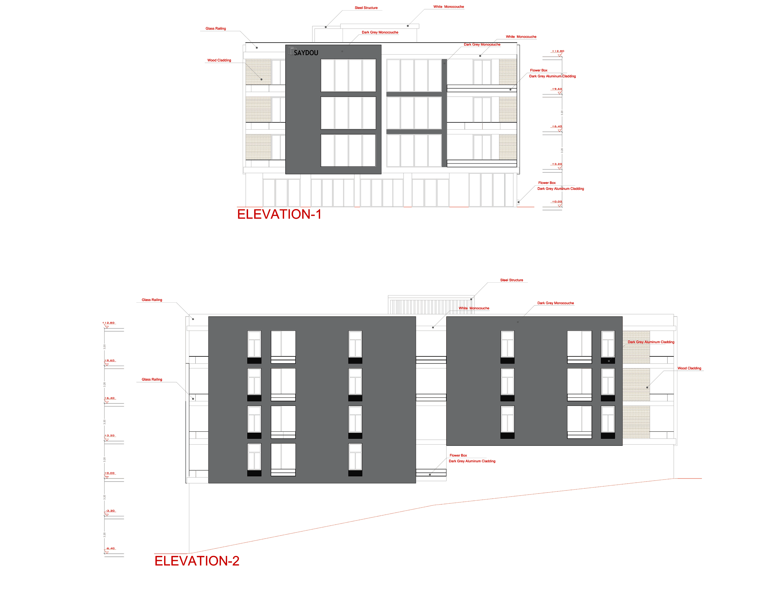 Elevations 01 and 02