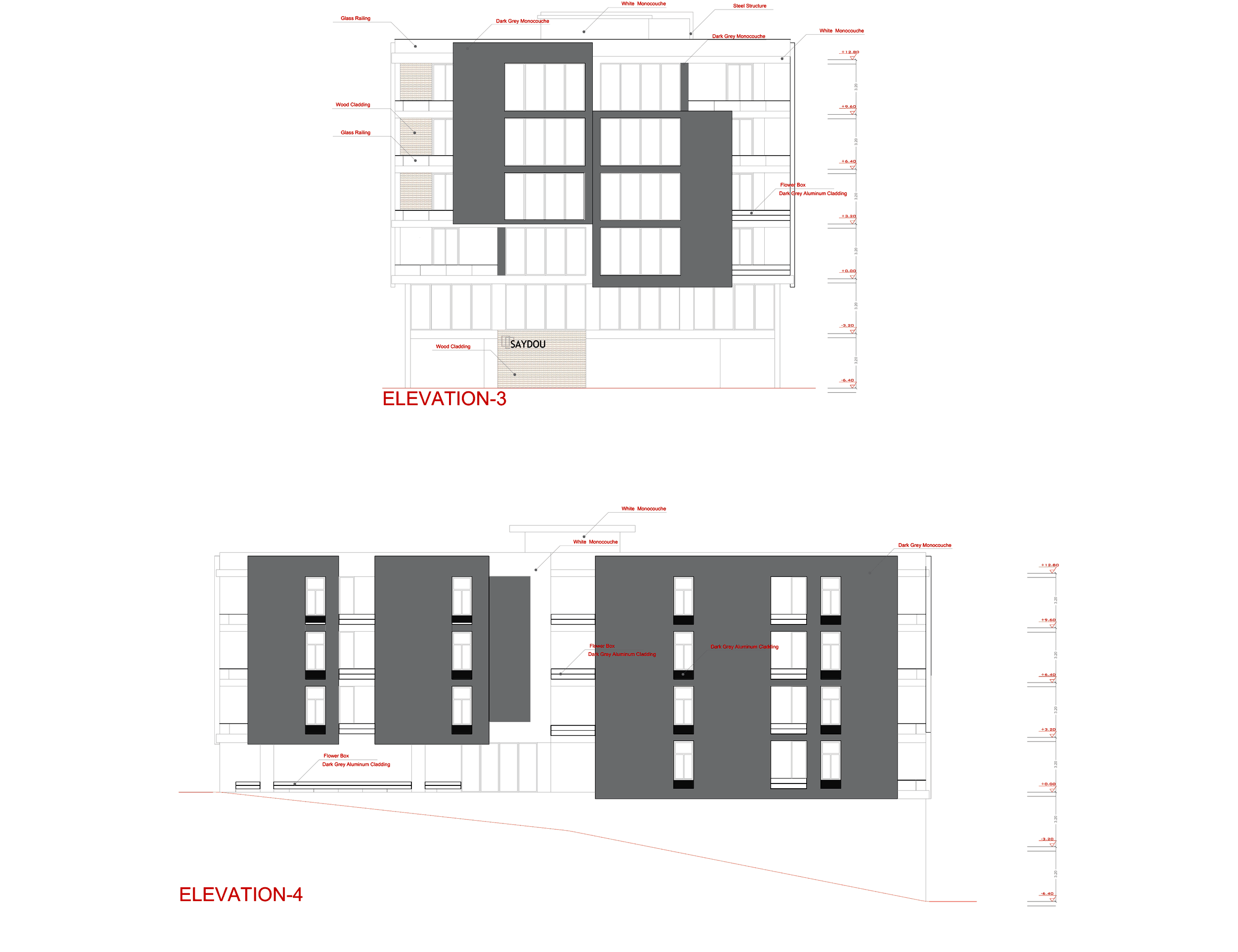 Elevations 03 and 04