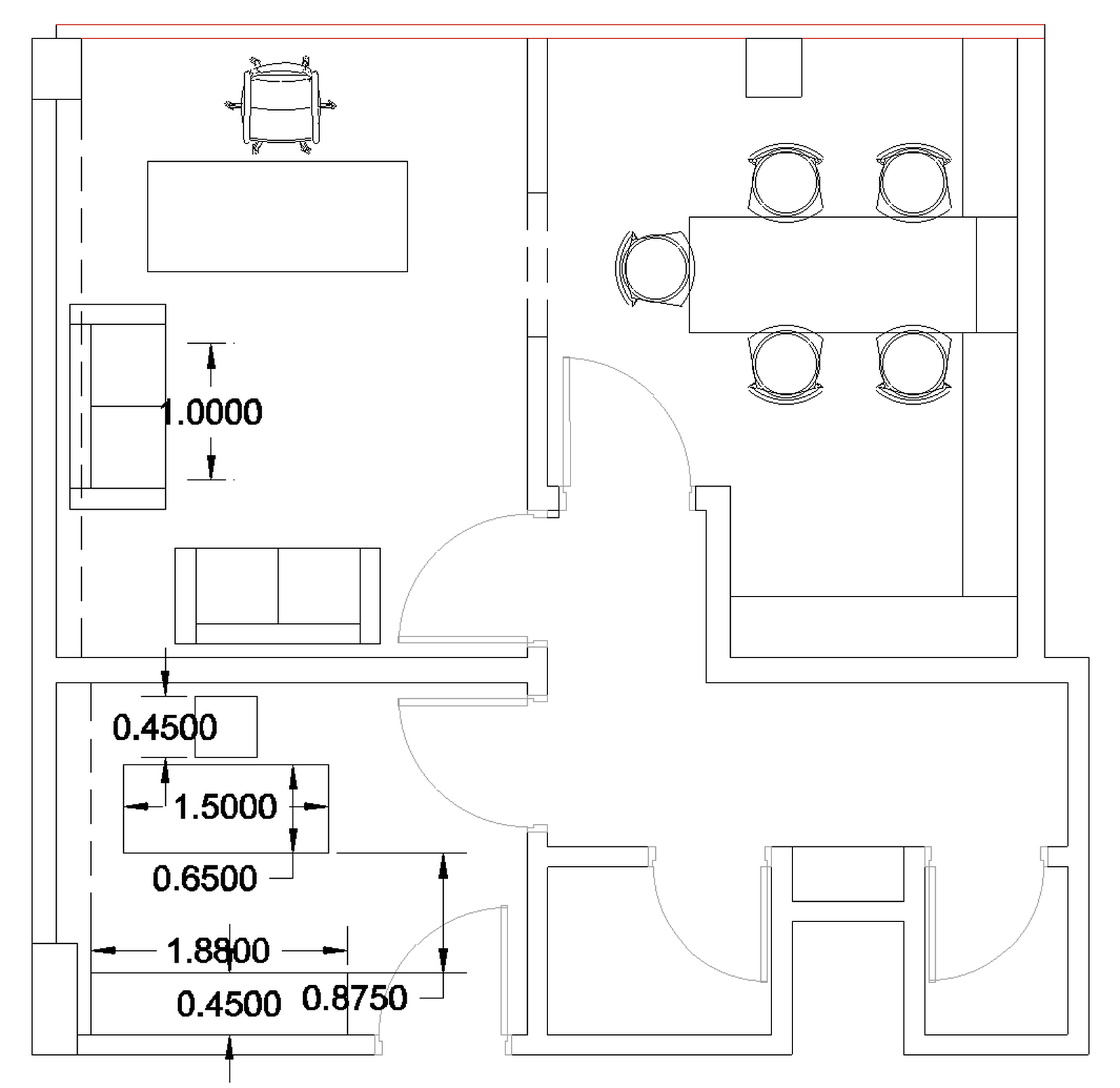Furnished floor plan