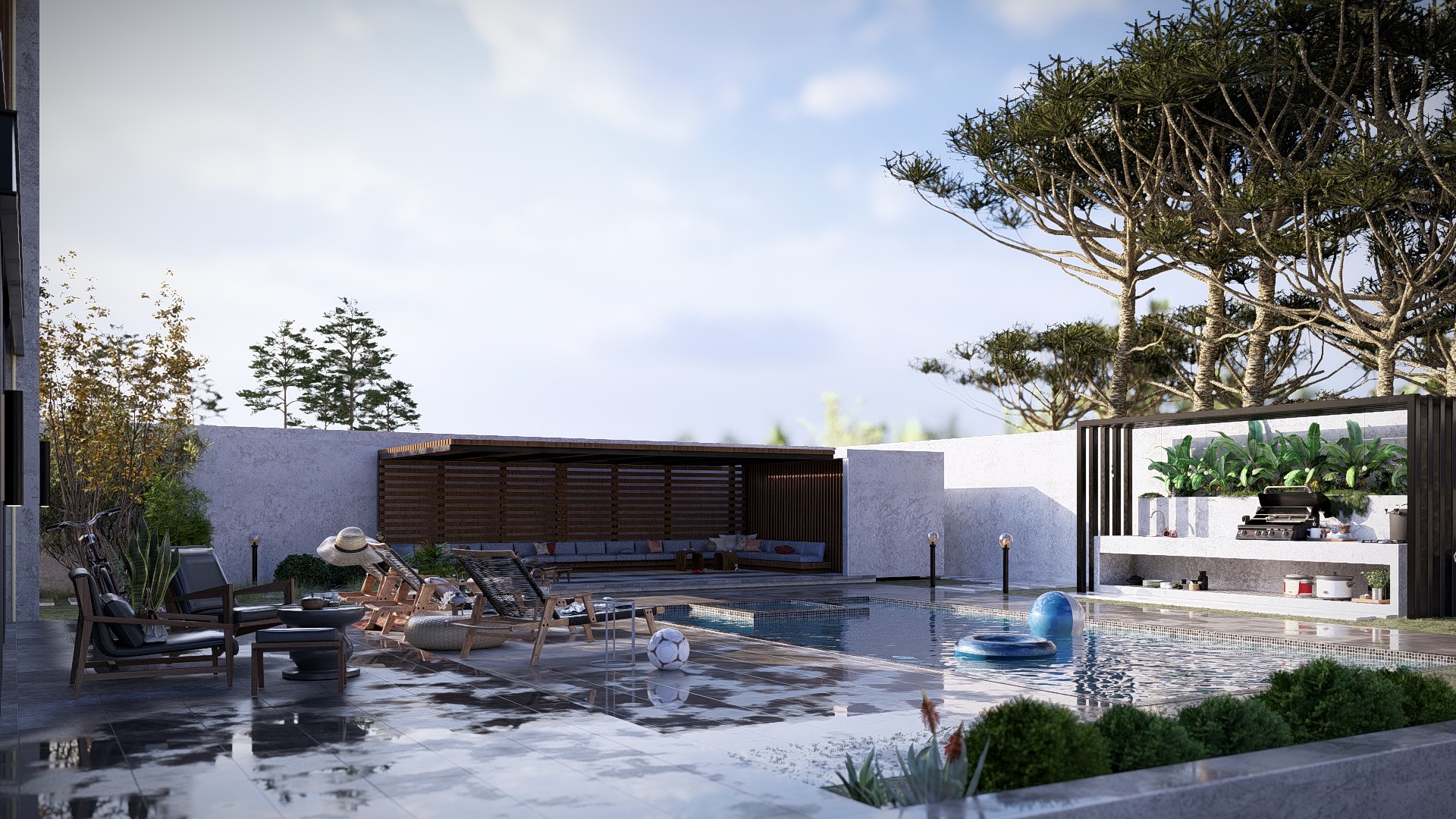 Pool and garden