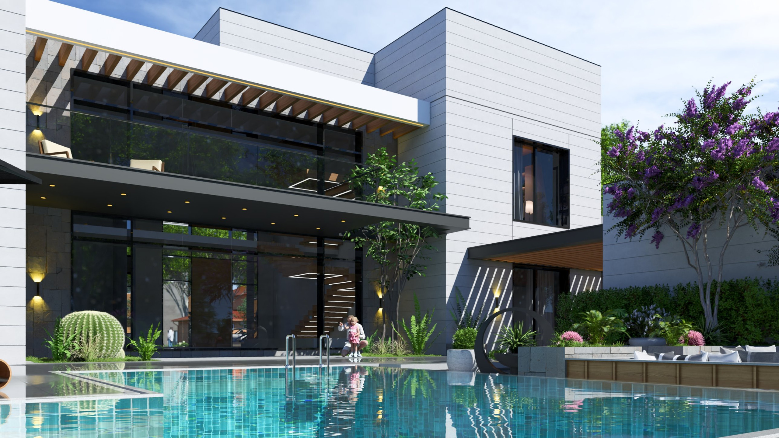 Pool and outdoor lounge