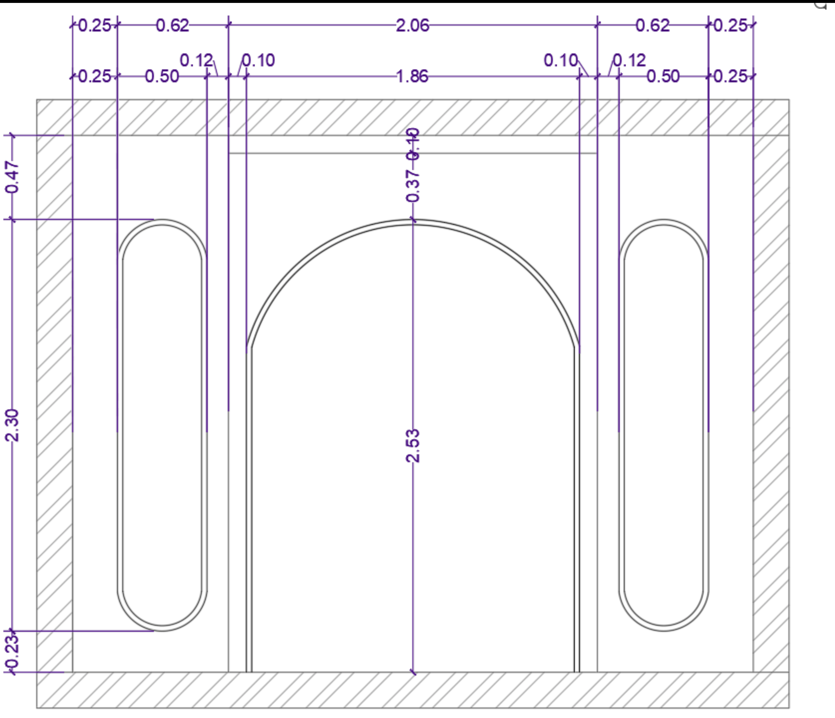 Bedroom arch wall